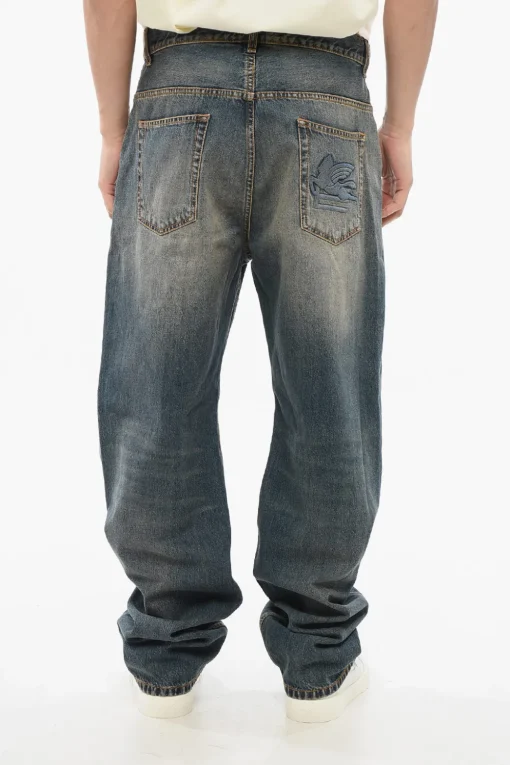 Clearance Jeans Boyfriend Fit in Denim Lavaggio Vintage 23cm Uomo Jeans