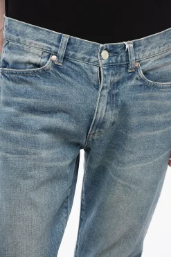 Fashion Jeans BROTHER Stonewashed con Bottone Logato 16cm Uomo Jeans