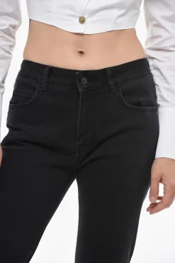 Fashion Jeans Capri SIMON in Denim Stretch a Gamba Dritta 18cm Donna Jeans