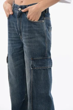 Jeans Cargo a Gamba Dritta con Orlo Sfrangiato 26cm></noscript>Stella McCartney Best