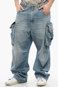 Online Jeans Cargo Baggy Fit Effetto Acid Wash 25cm Uomo Jeans