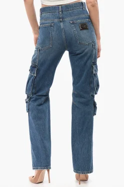 Fashion Jeans Cargo in Denim Distressed 21cm Donna Jeans