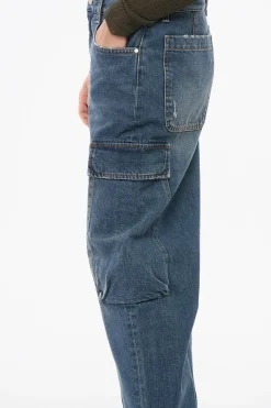 Jeans Cargo in Denim Lavaggio Scuro 21cm></noscript>Stella McCartney New