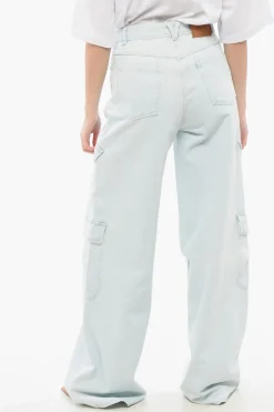 Clearance Jeans Cargo Medusa con Lavaggio Chiaro Donna Jeans