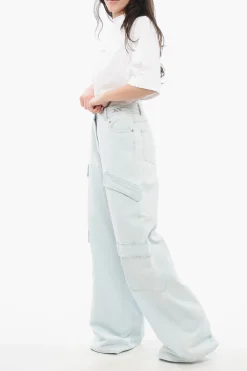 Clearance Jeans Cargo Medusa con Lavaggio Chiaro Donna Jeans