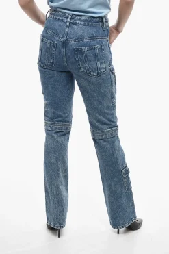 Fashion Jeans Cargo VOKAIO con Lavaggio Scuro 22cm Donna Jeans