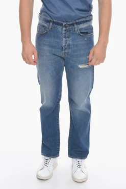 Online Jeans con Effetto Distressed e Lavaggio Chiaro 19cm Uomo Jeans