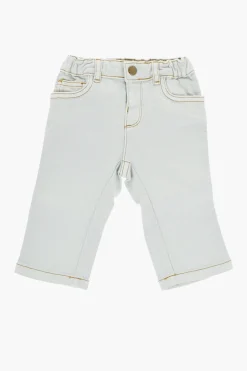New Jeans COOKIE in Denim Stretch con Cuciture a Vista Bambino Abbigliamento|Abbigliamento