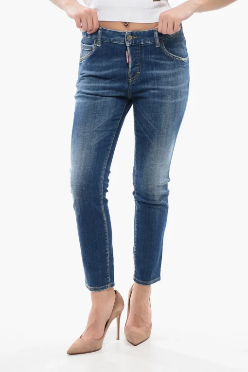 Jeans Cool Girl Fit con Lavaggio Mid 15cm>Dsquared2 New