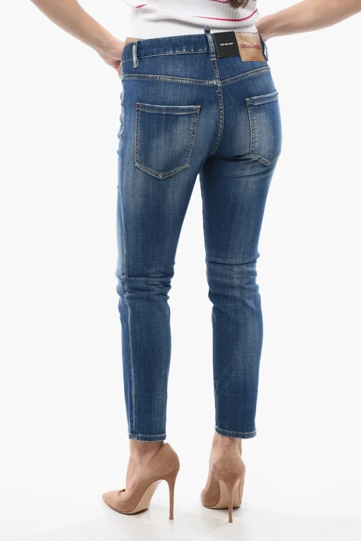 Jeans Cool Girl Fit con Lavaggio Mid 15cm>Dsquared2 New