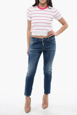 Jeans Cool Girl Fit con Lavaggio Mid 15cm></noscript>Dsquared2 New