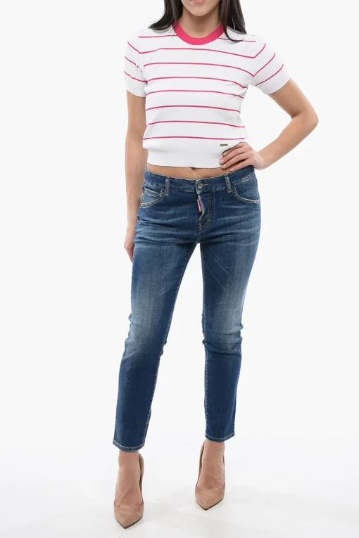 Jeans Cool Girl Fit con Lavaggio Mid 15cm>Dsquared2 New