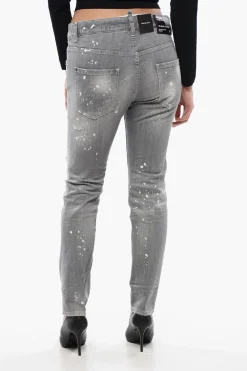 Jeans Cool Girl Fit in Denim Distressed 16cm>Dsquared2 Online