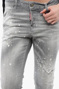 Jeans Cool Girl Fit in Denim Distressed 16cm></noscript>Dsquared2 Online