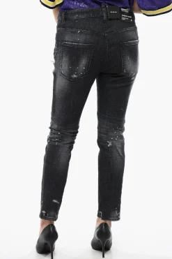 Jeans Cool Girl Fit in Denim Distressed 15cm>Dsquared2 Discount