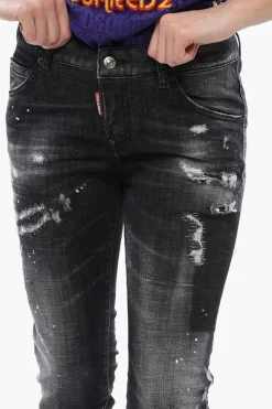 Jeans Cool Girl Fit in Denim Distressed 15cm></noscript>Dsquared2 Discount