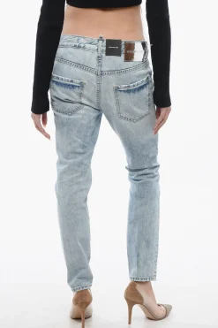 Clearance Jeans Cool Girl Fit in Denim Lavaggio Chiaro 15cm Donna Jeans