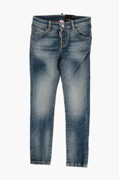 Best Jeans COOL GIRL in Denim Stretch con Stampa Effetto Vernice Abbigliamento