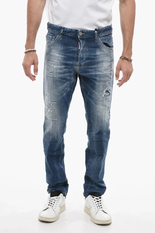 Jeans Cool Guy con Dettaglio Distressed>Dsquared2 Discount
