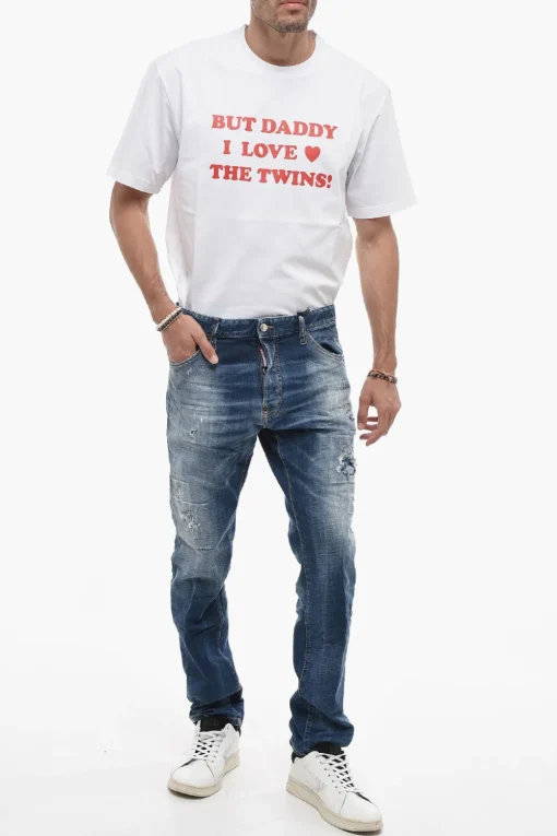 Jeans Cool Guy con Dettaglio Distressed>Dsquared2 Discount