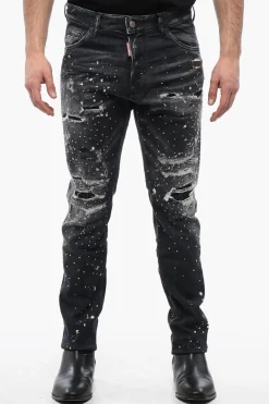 New Jeans Cool Guy Distressed con Borchie Uomo Jeans
