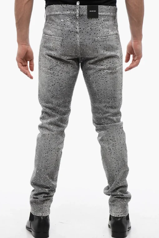 Sale Jeans Cool Guy Distressed con Borchie Uomo Jeans