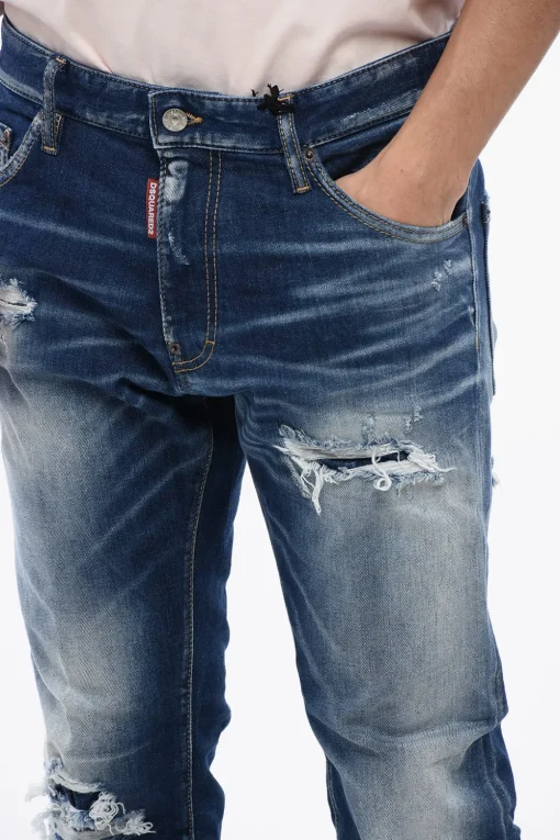 Online Jeans Cool Guy Distressed con Lavaggio Scuro Uomo Jeans