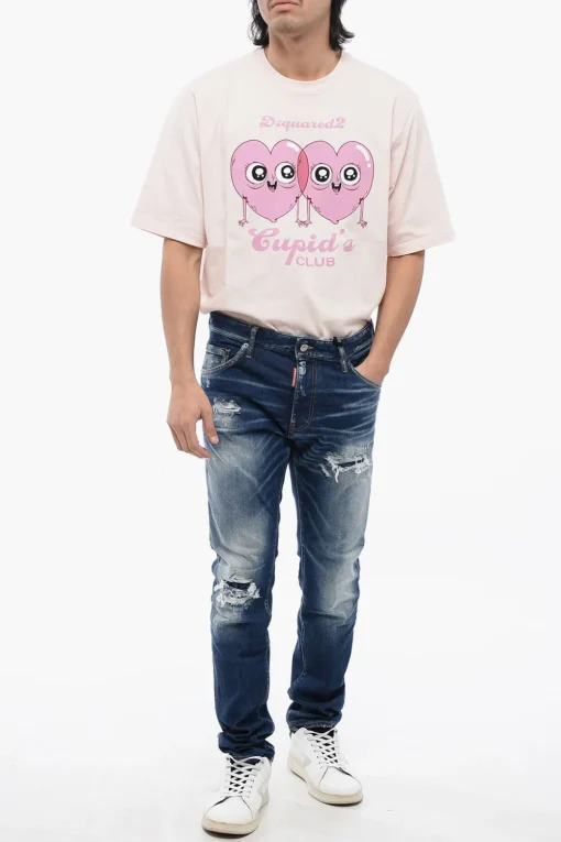 Online Jeans Cool Guy Distressed con Lavaggio Scuro Uomo Jeans
