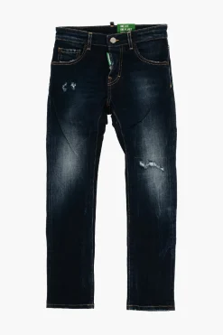 Online Jeans COOL GUY Effetto Delave' con Cuciture a Vista Bambino Abbigliamento