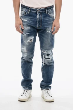 Clearance Jeans Cool Guy Fit in Denim Distressed 17cm Uomo Jeans