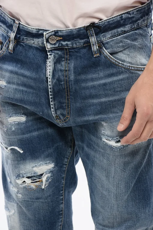 Clearance Jeans Cool Guy Fit in Denim Distressed 17cm Uomo Jeans