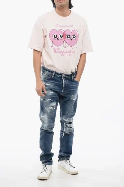 Clearance Jeans Cool Guy Fit in Denim Distressed 17cm Uomo Jeans