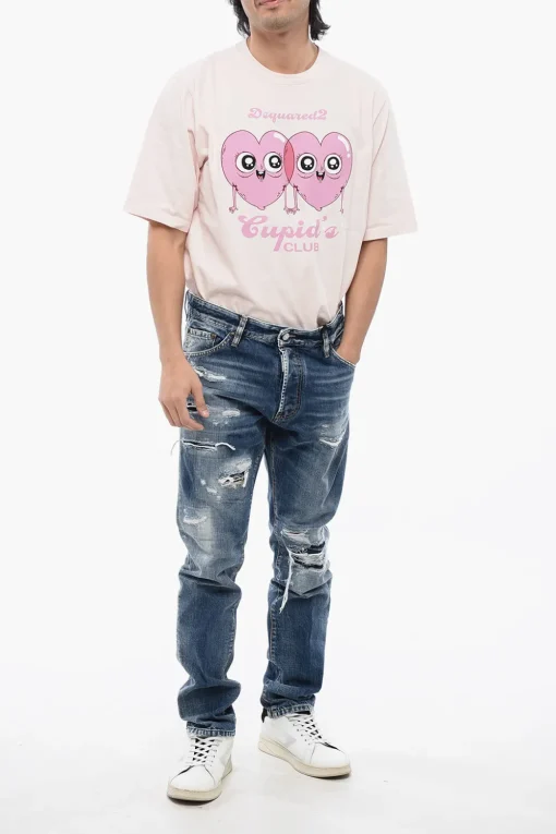 Clearance Jeans Cool Guy Fit in Denim Distressed 17cm Uomo Jeans