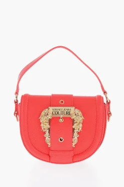 JEANS COUTURE Borsa a Spalla in Ecopelle Martellata con Maxi Fibbia Dorata>Versace Best