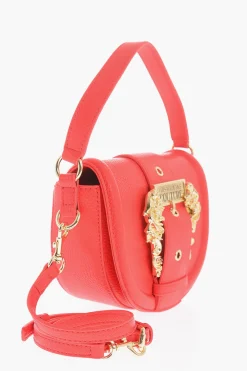 JEANS COUTURE Borsa a Spalla in Ecopelle Martellata con Maxi Fibbia Dorata>Versace Best