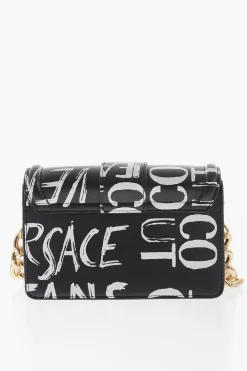 Discount JEANS COUTURE Borsa a Spalla in Ecopelle con Stampa Logo All-Over e Maxi Fibbia Dorata Donna Borse A Spalla