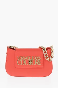 JEANS COUTURE Borsa a Spalla in Ecopelle con Catena Dorata e Chiusura Turn Lock>Versace Hot