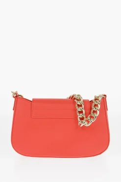 JEANS COUTURE Borsa a Spalla in Ecopelle con Catena Dorata e Chiusura Turn Lock>Versace Hot