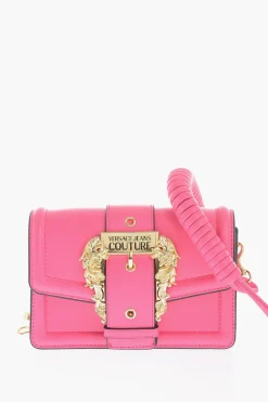 Fashion JEANS COUTURE Borsa in Ecopelle Abbellita da Maxi Fibbia Dorata e Manico Intrecciato Donna Borse A Spalla