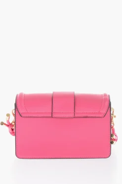 Fashion JEANS COUTURE Borsa in Ecopelle Abbellita da Maxi Fibbia Dorata e Manico Intrecciato Donna Borse A Spalla