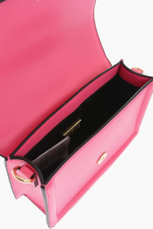 Fashion JEANS COUTURE Borsa in Ecopelle Abbellita da Maxi Fibbia Dorata e Manico Intrecciato Donna Borse A Spalla