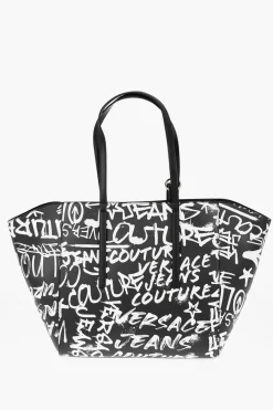 New JEANS COUTURE Borsa Tote in Ecopelle Stampata con Pouch Abbinato Donna Borse A Spalla