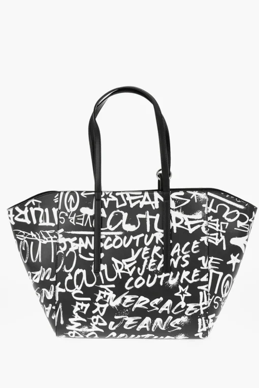 New JEANS COUTURE Borsa Tote in Ecopelle Stampata con Pouch Abbinato Donna Borse A Spalla