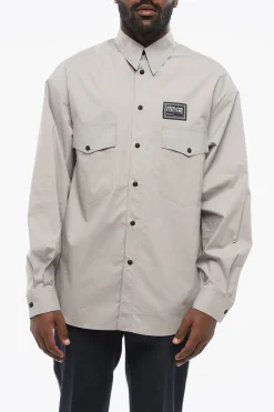 JEANS COUTURE Camicia Sahariana in Cotone>Versace Clearance