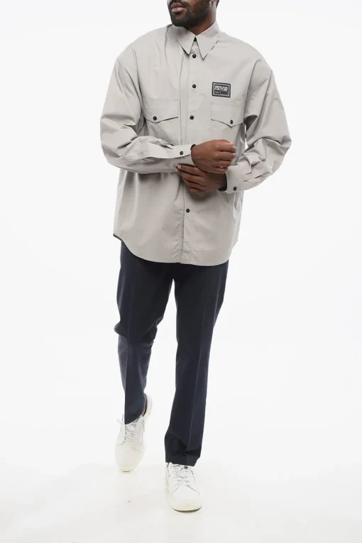 JEANS COUTURE Camicia Sahariana in Cotone>Versace Clearance
