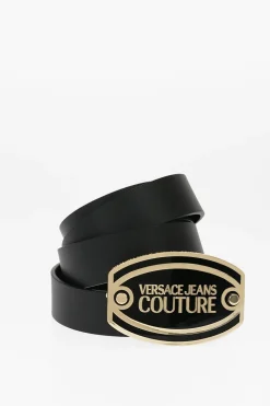 Discount JEANS COUTURE Cintura in Pelle con Maxi Fibbia Logata 30mm Uomo Cinture