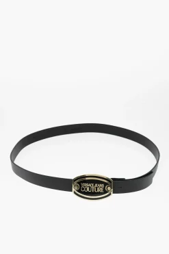 Discount JEANS COUTURE Cintura in Pelle con Maxi Fibbia Logata 30mm Uomo Cinture