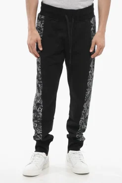 Outlet JEANS COUTURE Joggers in Cotone con Inserti Laterali Monogram Uomo Pantaloni