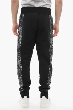 Outlet JEANS COUTURE Joggers in Cotone con Inserti Laterali Monogram Uomo Pantaloni