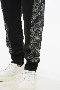 Outlet JEANS COUTURE Joggers in Cotone con Inserti Laterali Monogram Uomo Pantaloni